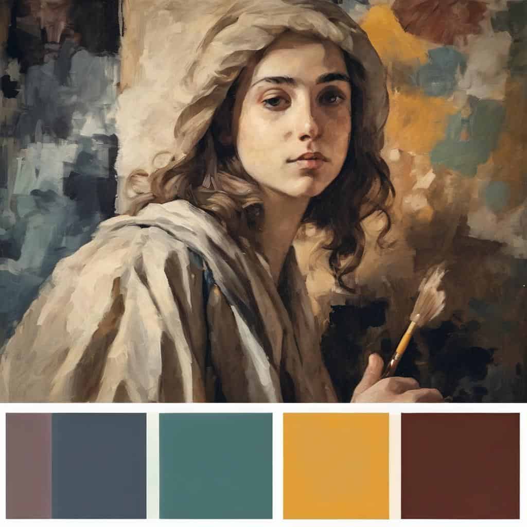 Ζωγραφική πορτρέτου καλλιτέχνη με έμφαση στη βιογραφία και ερμηνεία έργων τέχνης.